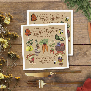 Serviette En Papier Douce Baby Shower de Pousses Locales Cultivées