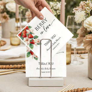 Serviette En Papier Douce Baie d'Amour Fête de Mariage de la Fraise