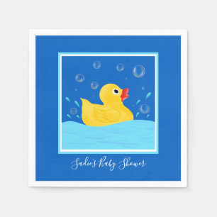 Serviette En Papier Douce Canard en Caoutchouc Bulles Baby Shower