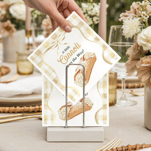 Serviette En Papier Douce Cannoli Beige Neutre Baby Shower Italien