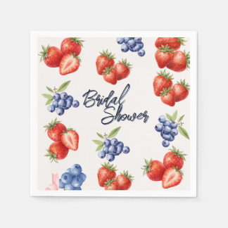 Serviette En Papier Douce Fête de Mariage aux Fraises