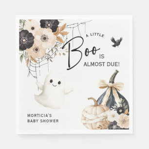 Serviette En Papier Douce Fête de Naissance de Fantôme et Fleurs d'Hal