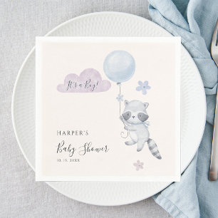 Serviette En Papier Douce Fête de Naissance Garçon Ballon Volant Raton