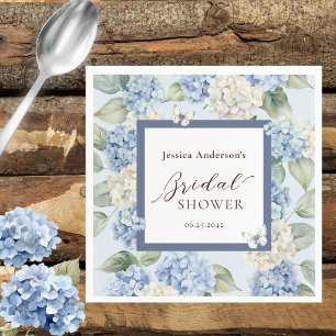 Serviette En Papier Douce Hydrangea Aquarelle Enterrement de Vie de Je
