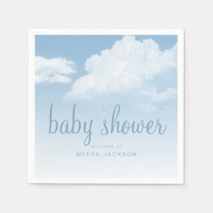 Serviette En Papier Douce Nuages Gouttes de Pluie Baby Shower