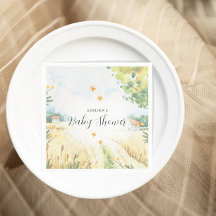 Serviette En Papier Douce Petite Ferme Baby Shower 