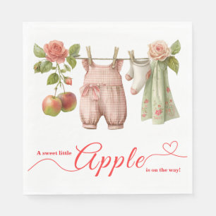 Serviette En Papier Douce petite pomme Baby Shower Bébé Rustique d'A