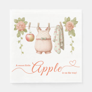 Serviette En Papier Douce petite pomme Baby Shower Bébé rustique d'a