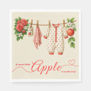 Serviette En Papier Douce petite pomme Baby Shower Bébé Rustique d'A