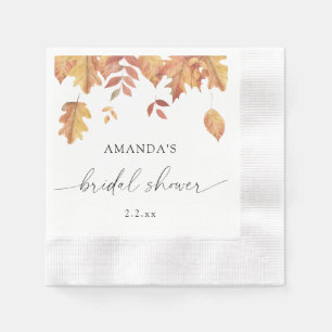 Serviette En Papier Douce pluie de feuilles pour un shower de mariage