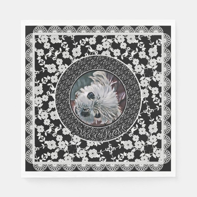 Serviette En Papier Douceur-noir-PHOTO-Carré-PHOTO-MODÈLE- (Devant)