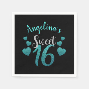 Serviette En Papier Douceur personnalisée 16 Anniversaire Parties scin