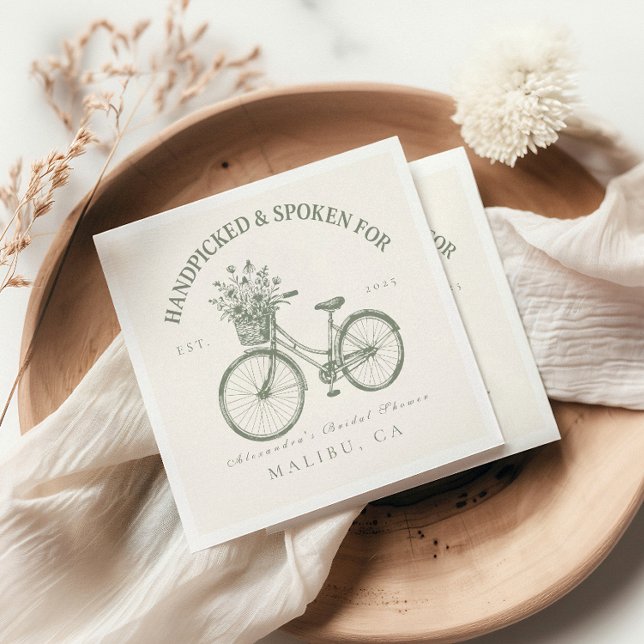 Serviette En Papier Douche à bicyclette florale triée sur le volet (Créateur téléchargé)