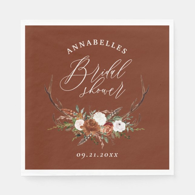 Serviette En Papier Douche botanique en terre cuite (Devant)