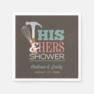 Serviette En Papier Douche de couple pratique marteau brun fouet