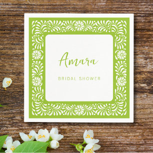 Serviette En Papier Douche de mariée en TALAVERA VERTE