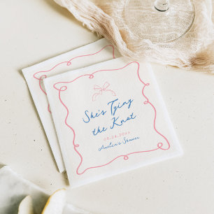 Serviette En Papier Douche en blanc et rose