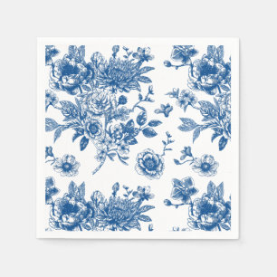 Serviette En Papier Douche nuptiale bleue