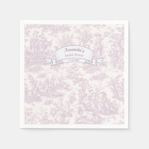Serviette En Papier douche vintage lavande de jouy