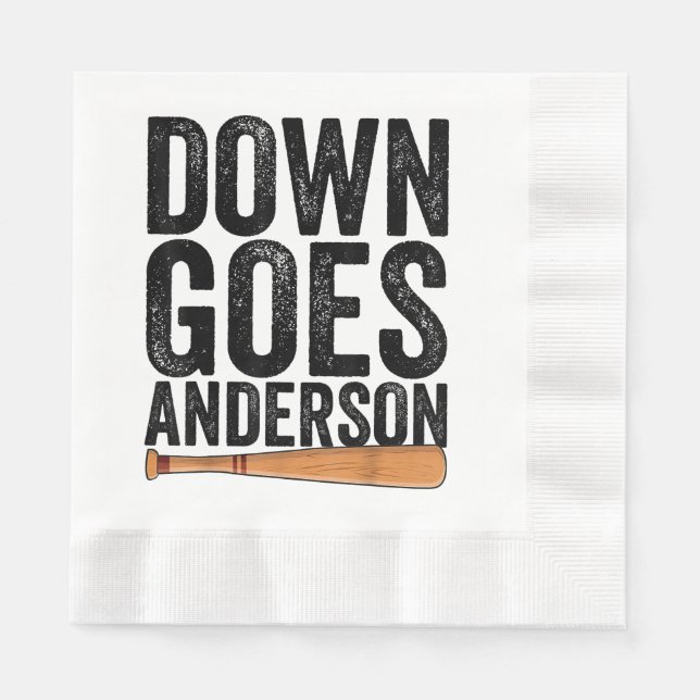 Serviette En Papier DOWN GOLF ANDERSON FUNNY BASEBALL cadeau ANDERSON (Devant)