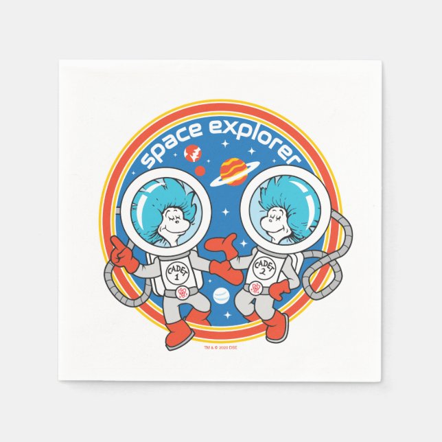 Serviette En Papier Dr Seuss | Cadet Un Cadet Deux Espace Explorer (Devant)