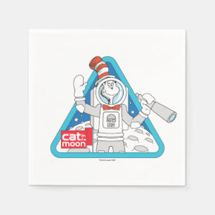 Serviette En Papier Dr Seuss   Cat in the Moon Outer Space Graphic