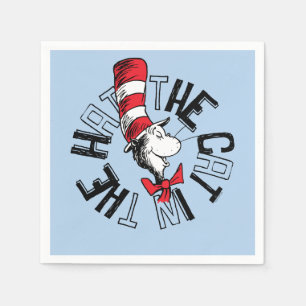 Serviette En Papier Dr Seuss Chat dans l'art rond Casquette