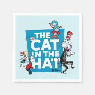 Serviette En Papier Dr Seuss Chat dans le logo du Casquette - Caract