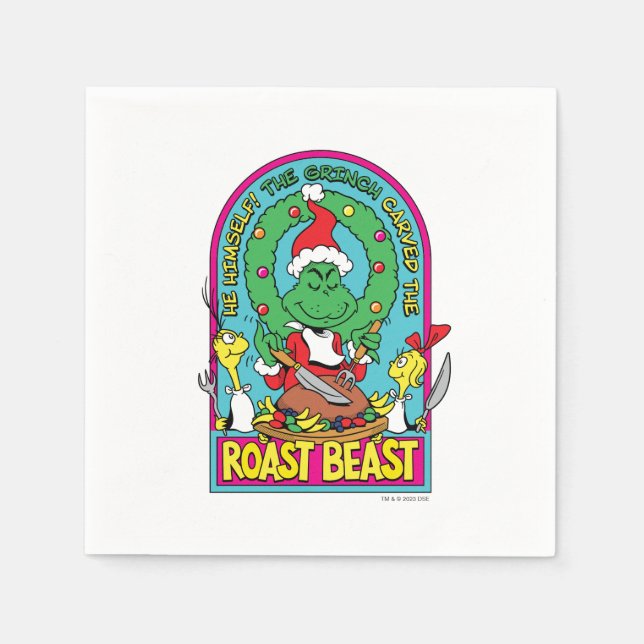 Serviette En Papier Dr Seuss | Graphique de la bête rôtie (Devant)