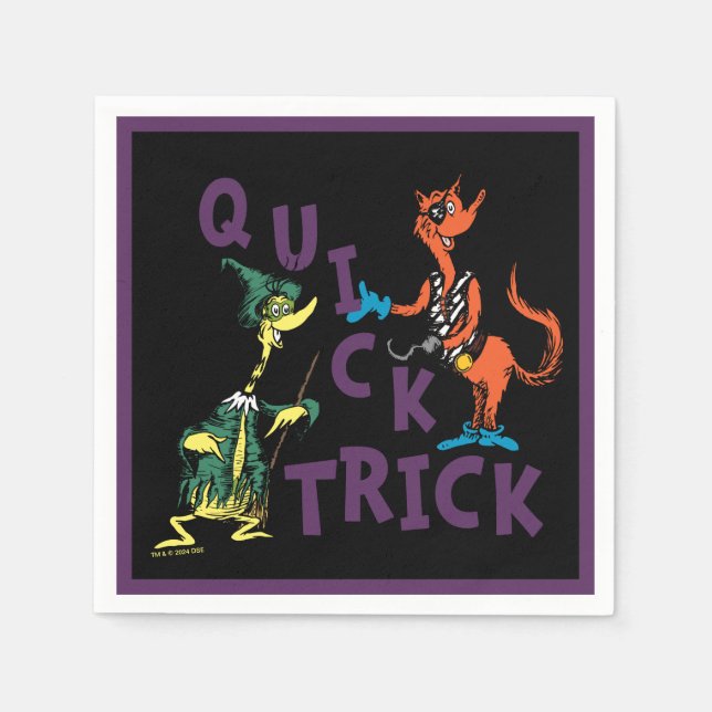 Serviette En Papier Dr Seuss | Graphique d'Halloween en raccourci (Devant)
