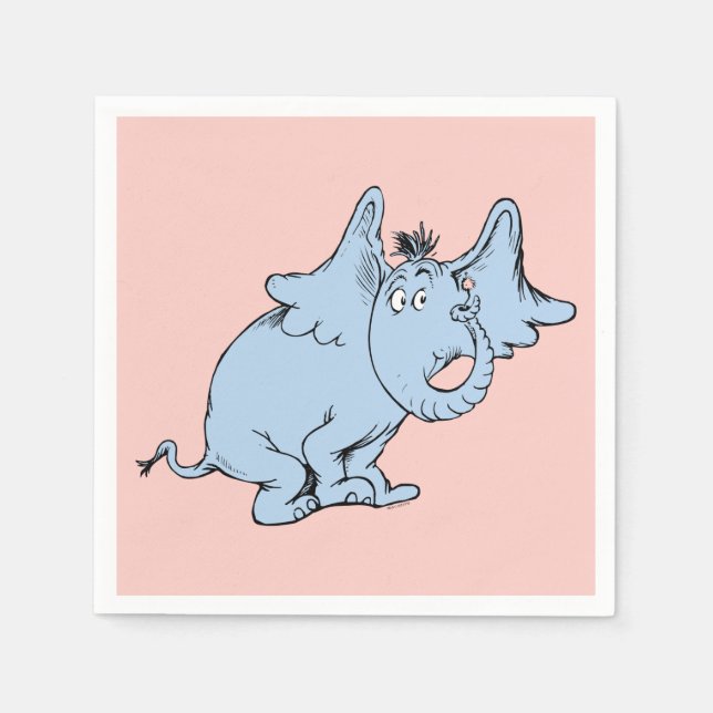 Serviette En Papier Dr. Seuss | Horton Vue de côté (Devant)