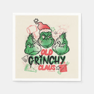 Serviette En Papier Dr. Seuss   Le vieux Grinch Noël