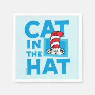 Serviette En Papier Dr. Seuss Logo du Chat dans le Chapeau