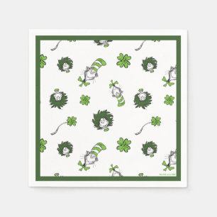 Serviette En Papier Dr. Seuss Motif Trèfle Chat Chapeauté