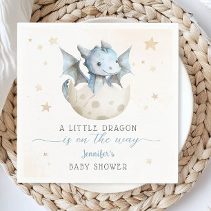 Serviette En Papier Dragon Baby shower Boy Blue Dragon Papier Napkin