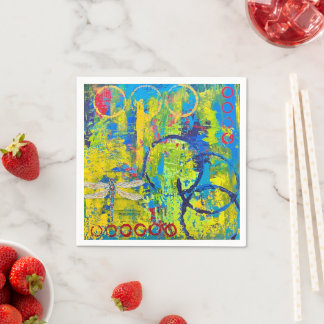 Serviette En Papier Dragonfly Cocktail Napkins