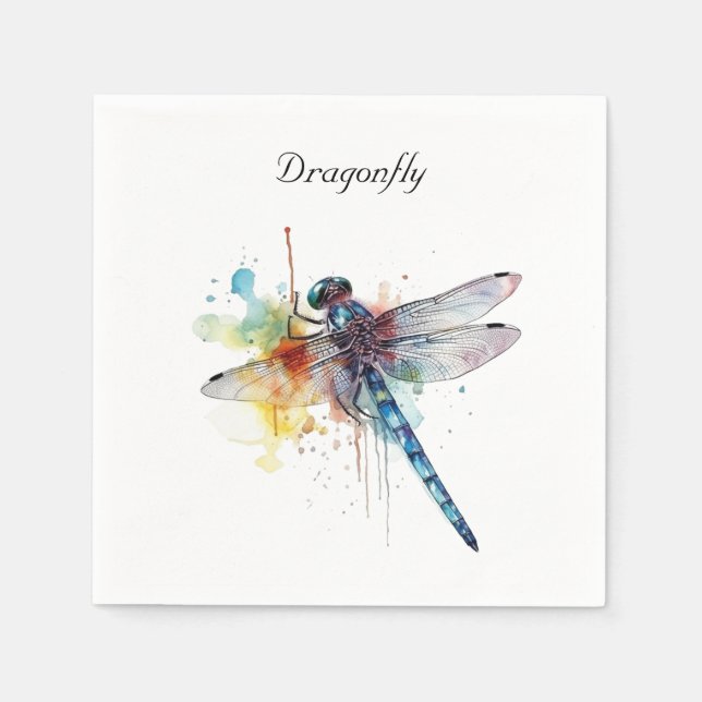 Serviette En Papier Dragonfly Dreamscape, personnalisée (Devant)