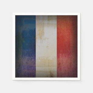 Serviette En Papier Drapeau affligé de la France