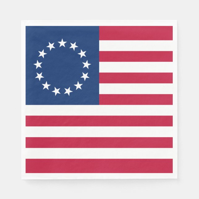 Serviette En Papier Drapeau américain Betsy Ross (Devant)