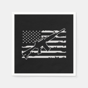 Serviette En Papier Drapeau américain de l'arme à fusil