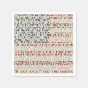 Serviette En Papier Drapeau américain/ Hymne 4 juillet patriotique