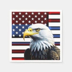 Serviette En Papier Drapeau américain patriotique