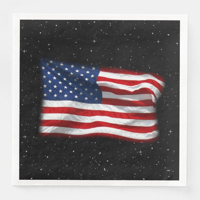Serviette En Papier Drapeau américain patriotique États-Unis (Devant)