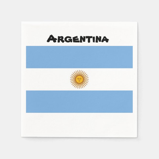 Serviette En Papier Drapeau argentin (Devant)