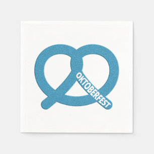 Serviette En Papier Drapeau bavarois couleurs Pretzel Brezel Oktoberfe