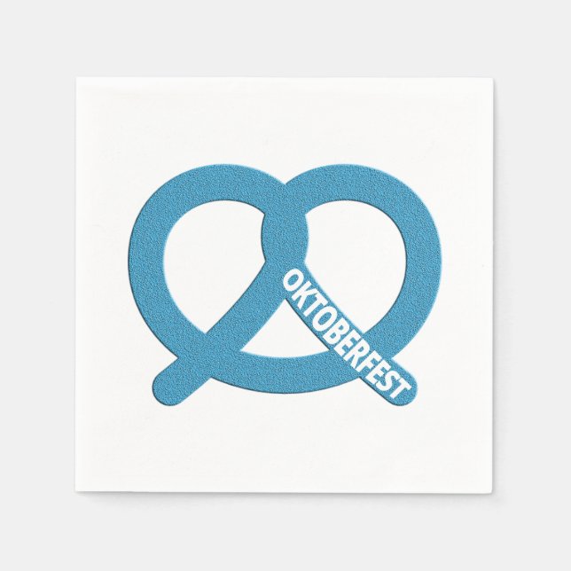 Serviette En Papier Drapeau bavarois couleurs Pretzel Brezel Oktoberfe (Devant)