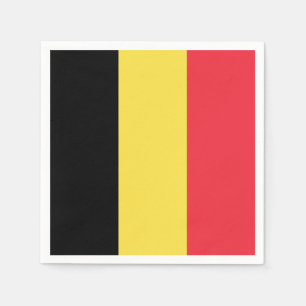 Serviette En Papier Drapeau Belgique