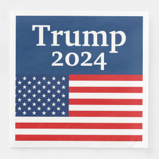 Serviette En Papier Drapeau bleu Donald Trump 2024 américain