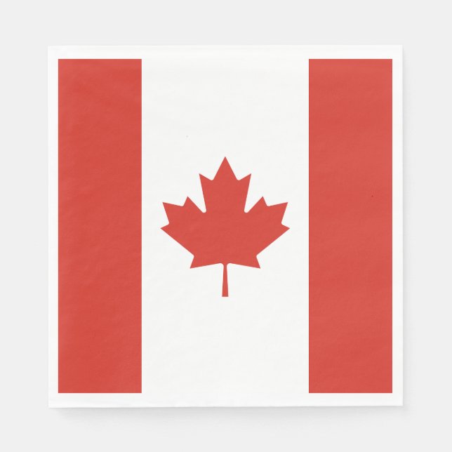 Serviette En Papier Drapeau canadien patriotique (Devant)