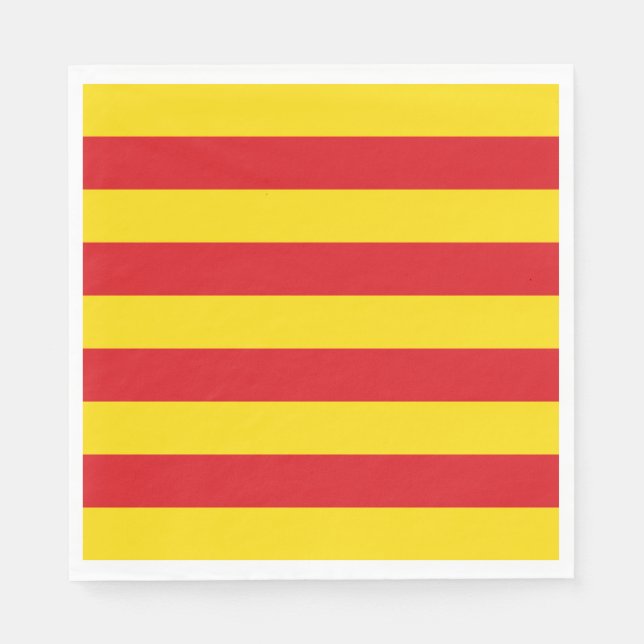 Serviette En Papier Drapeau catalan (Devant)